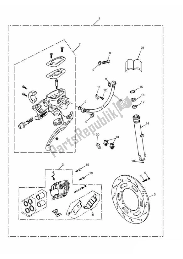 Tutte le parti per il Brake Upgrade Kit del Triumph America Carburettor 790 2002 - 2007